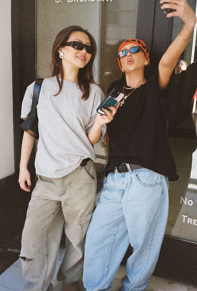 Grey Oversized Tee – twinflames.