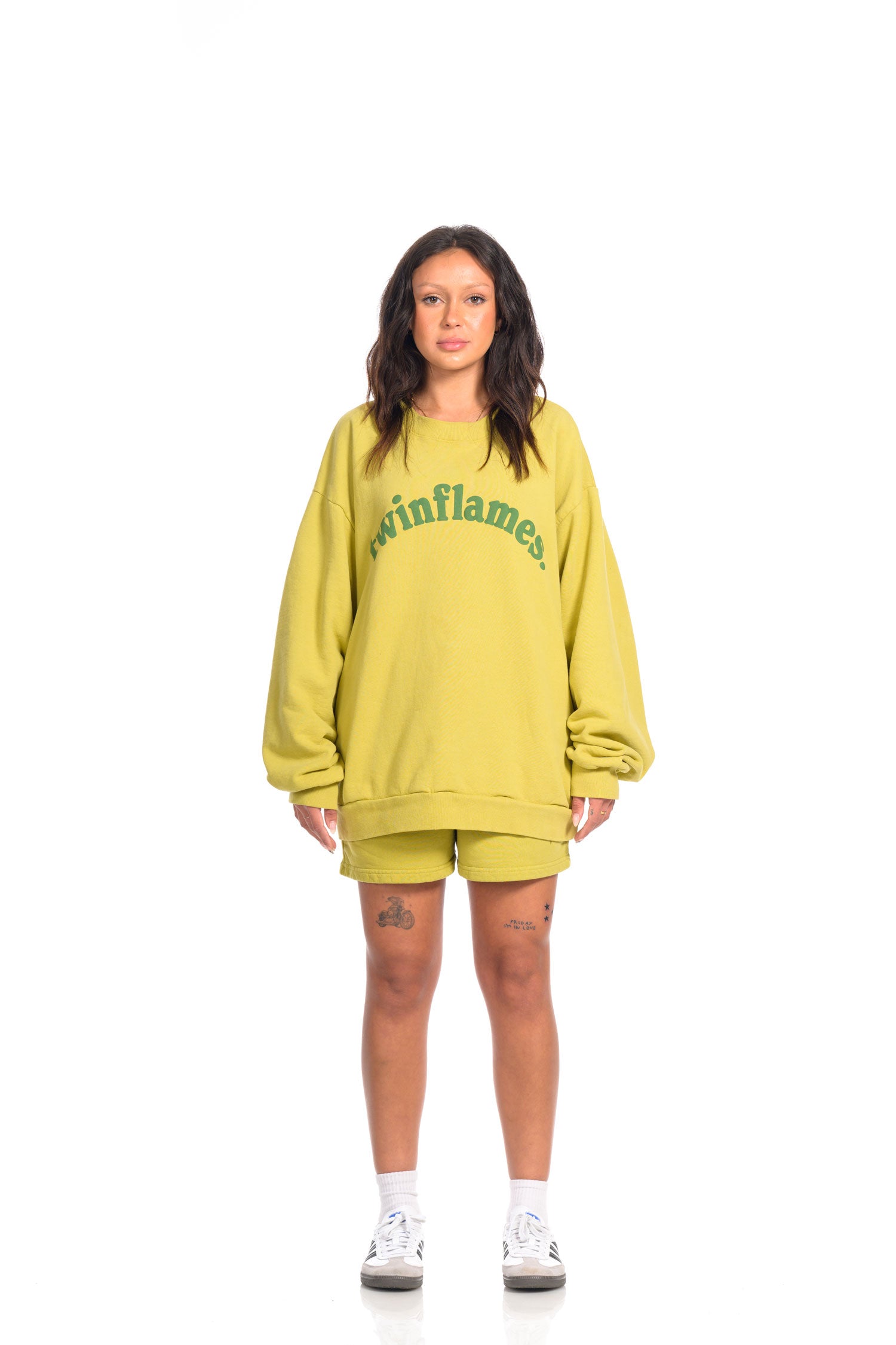 Chromatic Collection Olive Shorts twinflames.