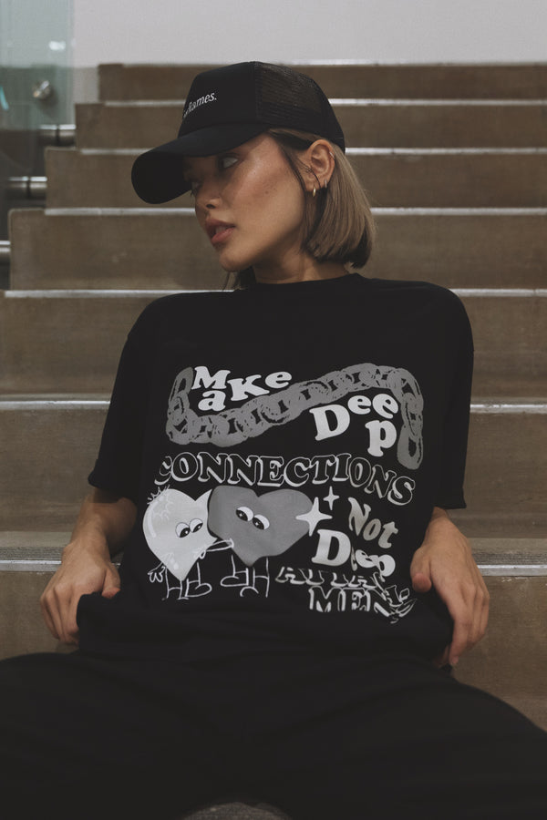 Deep Connections Tee Black