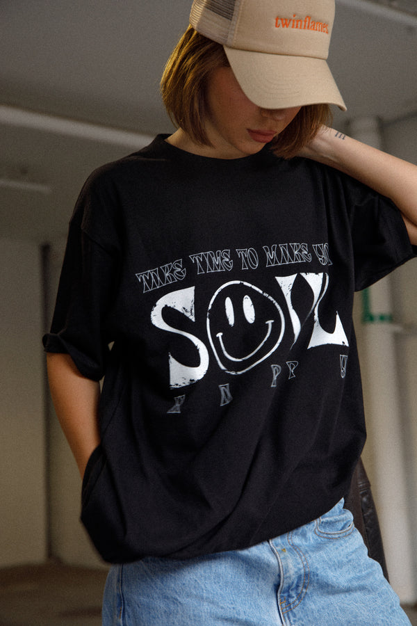 Happy Soul Tee Black